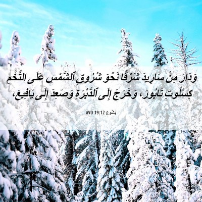Picture 06 - يَشُوع 19:12 AVD - وَدَارَ مِنْ سَارِيدَ - Bible Verse Picture