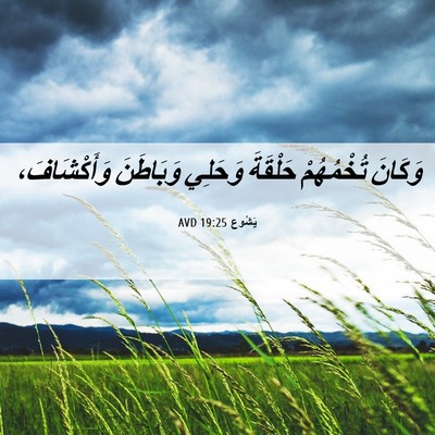 Picture 06 - يَشُوع 19:25 AVD - وَكَانَ تُخْمُهُمْ - Bible Verse Picture