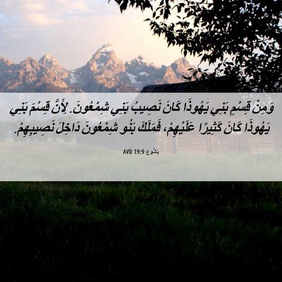Picture 06 - يَشُوع 19:9 AVD - وَمِنْ قِسْمِ بَنِي - Bible Verse Picture
