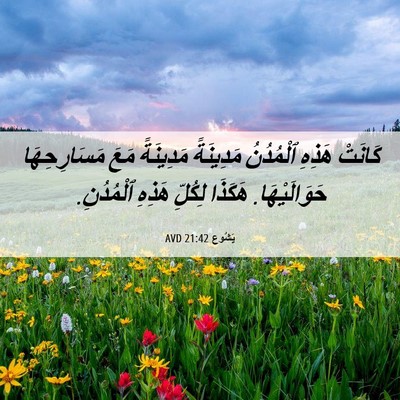 Picture 06 - يَشُوع 21:42 AVD - كَانَتْ هَذِهِ ٱلْمُدُنُ - Bible Verse Picture