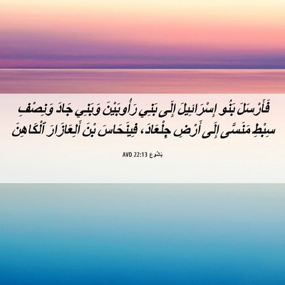 Picture 06 - يَشُوع 22:13 AVD - فَأَرْسَلَ بَنُو - Bible Verse Picture