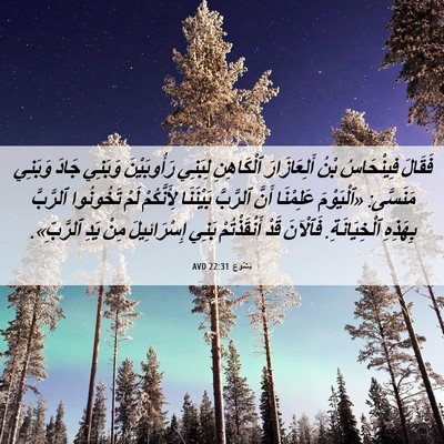 Picture 06 - يَشُوع 22:31 AVD - فَقَالَ فِينْحَاسُ بْنُ - Bible Verse Picture