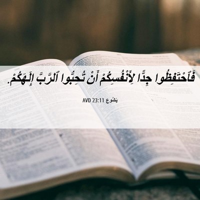 Picture 06 - يَشُوع 23:11 AVD - فَٱحْتَفِظُوا جِدًّا - Bible Verse Picture