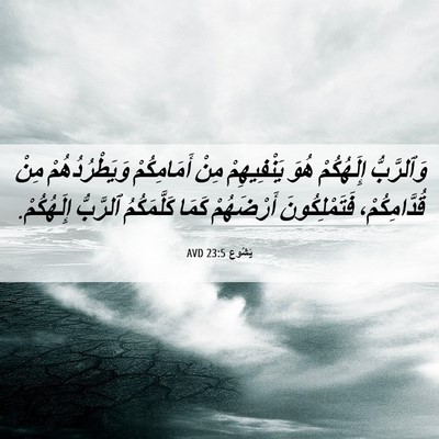 Picture 06 - يَشُوع 23:5 AVD - وَٱلرَّبُّ إِلَهُكُمْ - Bible Verse Picture