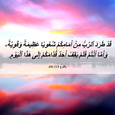 Picture 06 - يَشُوع 23:9 AVD - قَدْ طَرَدَ ٱلرَّبُّ مِنْ - Bible Verse Picture