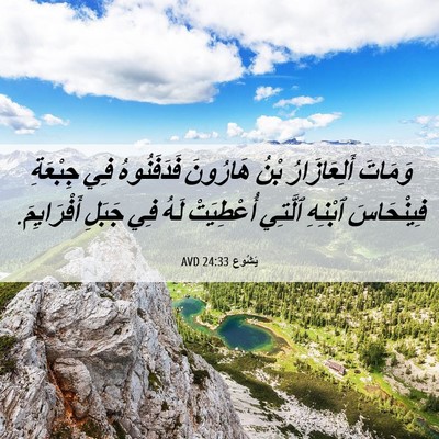 Picture 06 - يَشُوع 24:33 AVD - وَمَاتَ أَلِعَازَارُ بْنُ - Bible Verse Picture