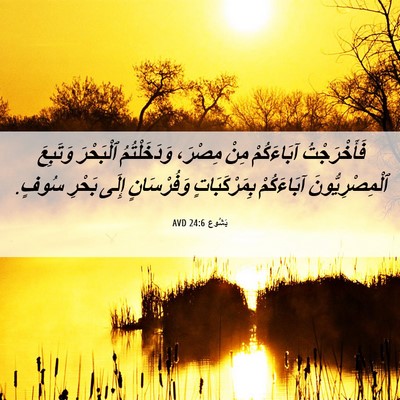 Picture 06 - يَشُوع 24:6 AVD - فَأَخْرَجْتُ آبَاءَكُمْ - Bible Verse Picture