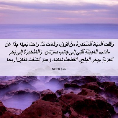 Picture 06 - يَشُوع 3:16 AVD - وَقَفَتِ ٱلْمِيَاهُ - Bible Verse Picture