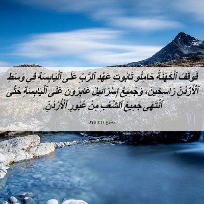 Picture 06 - يَشُوع 3:17 AVD - فَوَقَفَ ٱلْكَهَنَةُ - Bible Verse Picture