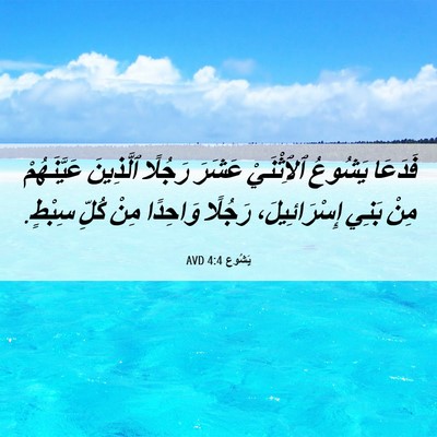Picture 06 - يَشُوع 4:4 AVD - فَدَعَا يَشُوعُ - Bible Verse Picture