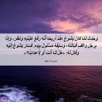 Picture 06 - يَشُوع 5:13 AVD - وَحَدَثَ لَمَّا كَانَ - Bible Verse Picture