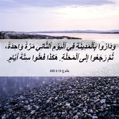 Picture 06 - يَشُوع 6:14 AVD - وَدَارُوا بِٱلْمَدِينَةِ - Bible Verse Picture