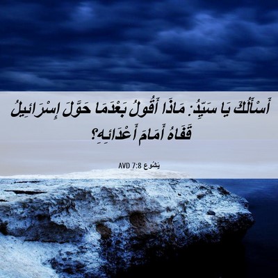 Picture 06 - يَشُوع 7:8 AVD - أَسْأَلُكَ يَا سَيِّدُ: - Bible Verse Picture