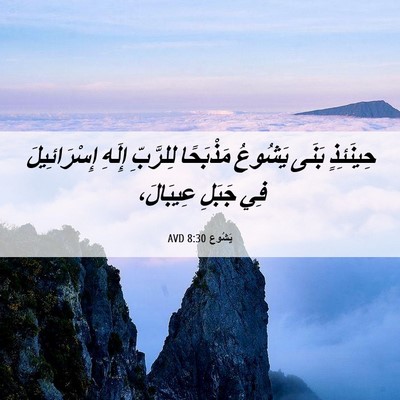 Picture 06 - يَشُوع 8:30 AVD - حِينَئِذٍ بَنَى يَشُوعُ - Bible Verse Picture