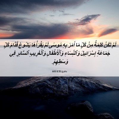 Picture 06 - يَشُوع 8:35 AVD - لَمْ تَكُنْ كَلِمَةٌ مِنْ - Bible Verse Picture