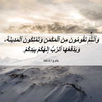 Picture 06 - يَشُوع 8:7 AVD - وَأَنْتُمْ تَقُومُونَ - Bible Verse Picture