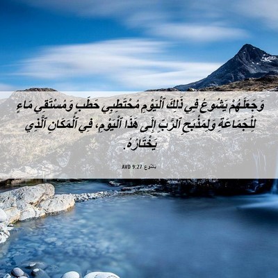 Picture 06 - يَشُوع 9:27 AVD - وَجَعَلَهُمْ يَشُوعُ فِي - Bible Verse Picture