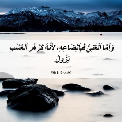 Picture 06 - يَعقُوب 1:10 AVD - وَأَمَّا ٱلْغَنِيُّ - Bible Verse Picture