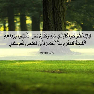 Picture 06 - يَعقُوب 1:21 AVD - لِذَلِكَ ٱطْرَحُوا كُلَّ - Bible Verse Picture