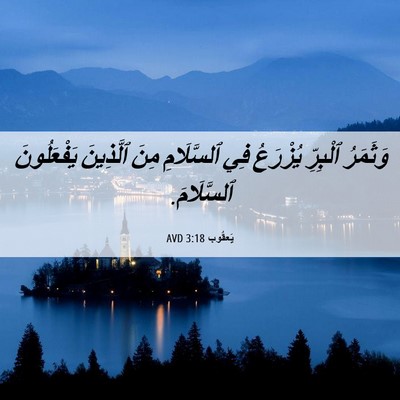 Picture 06 - يَعقُوب 3:18 AVD - وَثَمَرُ ٱلْبِرِّ - Bible Verse Picture