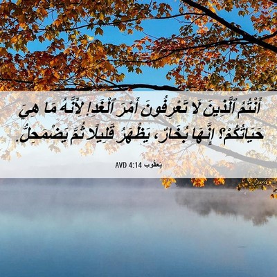 Picture 06 - يَعقُوب 4:14 AVD - أَنْتُمُ ٱلَّذِينَ لَا - Bible Verse Picture