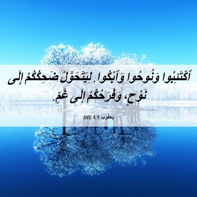 Picture 06 - يَعقُوب 4:9 AVD - ٱكْتَئِبُوا وَنُوحُوا - Bible Verse Picture