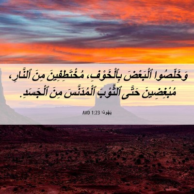 Picture 06 - يَهُوذا 1:23 AVD - وَخَلِّصُوا ٱلْبَعْضَ - Bible Verse Picture