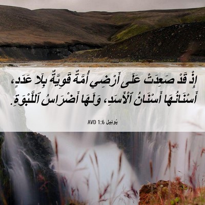 Picture 06 - يُوئِيل 1:6 AVD - إِذْ قَدْ صَعِدَتْ عَلَى - Bible Verse Picture