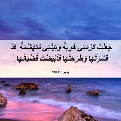Picture 06 - يُوئِيل 1:7 AVD - جَعَلَتْ كَرْمَتِي - Bible Verse Picture