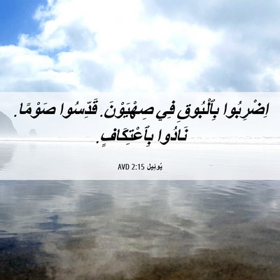 Picture 06 - يُوئِيل 2:15 AVD - اِضْرِبُوا بِٱلْبُوقِ فِي - Bible Verse Picture