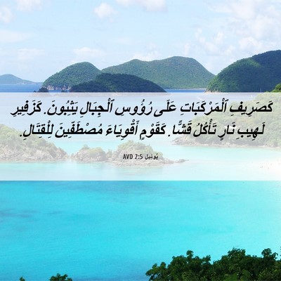 Picture 06 - يُوئِيل 2:5 AVD - كَصَرِيفِ ٱلْمَرْكَبَاتِ - Bible Verse Picture
