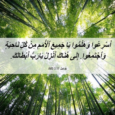 Picture 06 - يُوئِيل 3:11 AVD - أَسْرِعُوا وَهَلُمُّوا - Bible Verse Picture