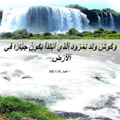 Picture 06 - ١ أخبار 1:10 AVD - وَكُوشُ وَلَدَ نِمْرُودَ - Bible Verse Picture