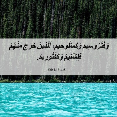 Picture 06 - ١ أخبار 1:12 AVD - وَفَتْرُوسِيمَ - Bible Verse Picture
