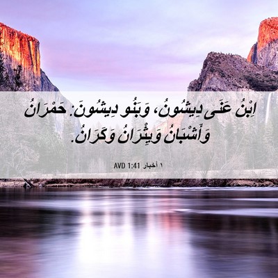 Picture 06 - ١ أخبار 1:41 AVD - اِبْنُ عَنَى دِيشُونُ، - Bible Verse Picture