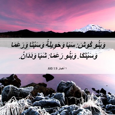 Picture 06 - ١ أخبار 1:9 AVD - وَبَنُو كُوشَ: سَبَا - Bible Verse Picture
