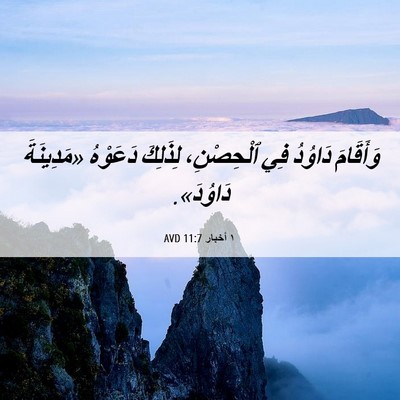 Picture 06 - ١ أخبار 11:7 AVD - وَأَقَامَ دَاوُدُ فِي - Bible Verse Picture