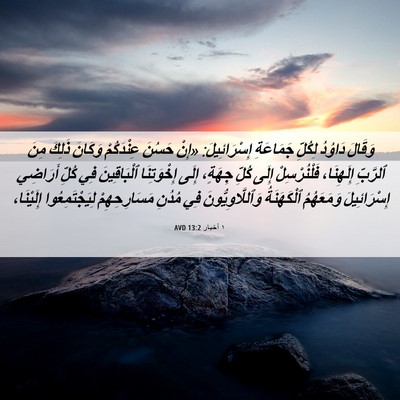 Picture 06 - ١ أخبار 13:2 AVD - وَقَالَ دَاوُدُ لِكُلِّ - Bible Verse Picture