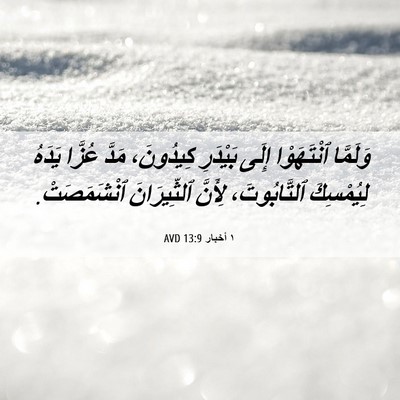 Picture 06 - ١ أخبار 13:9 AVD - وَلَمَّا ٱنْتَهَوْا إِلَى - Bible Verse Picture