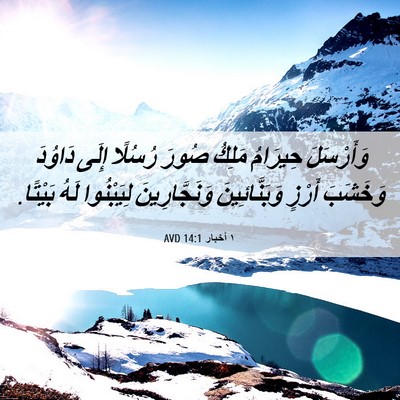 Picture 06 - ١ أخبار 14:1 AVD - وَأَرْسَلَ حِيرَامُ - Bible Verse Picture