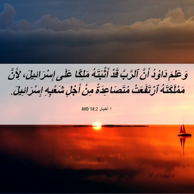 Picture 06 - ١ أخبار 14:2 AVD - وَعَلِمَ دَاوُدُ أَنَّ - Bible Verse Picture