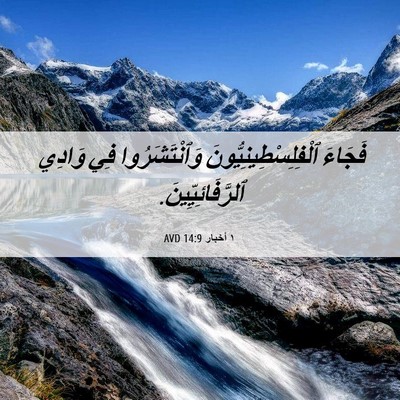 Picture 06 - ١ أخبار 14:9 AVD - فَجَاءَ - Bible Verse Picture