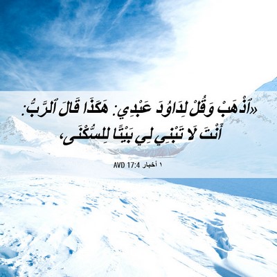 Picture 06 - ١ أخبار 17:4 AVD - «ٱذْهَبْ وَقُلْ لِدَاوُدَ - Bible Verse Picture