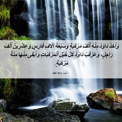 Picture 06 - ١ أخبار 18:4 AVD - وَأَخَذَ دَاوُدُ مِنْهُ - Bible Verse Picture