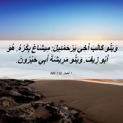 Picture 06 - ١ أخبار 2:42 AVD - وَبَنُو كَالَبَ أَخِي - Bible Verse Picture
