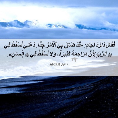 Picture 06 - ١ أخبار 21:13 AVD - فَقَالَ دَاوُدُ لِجَادٍ: - Bible Verse Picture
