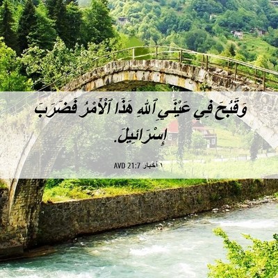 Picture 06 - ١ أخبار 21:7 AVD - وَقَبُحَ فِي عَيْنَيِ - Bible Verse Picture