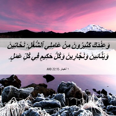 Picture 06 - ١ أخبار 22:15 AVD - وَعِنْدَكَ كَثِيرُونَ - Bible Verse Picture