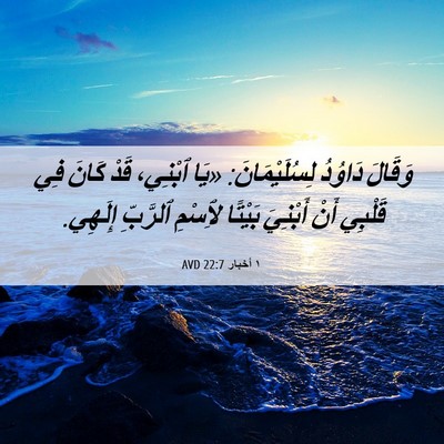 Picture 06 - ١ أخبار 22:7 AVD - وَقَالَ دَاوُدُ - Bible Verse Picture