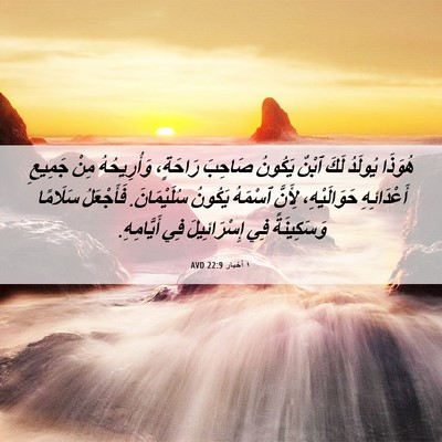 Picture 06 - ١ أخبار 22:9 AVD - هُوَذَا يُولَدُ لَكَ ٱبْنٌ - Bible Verse Picture
